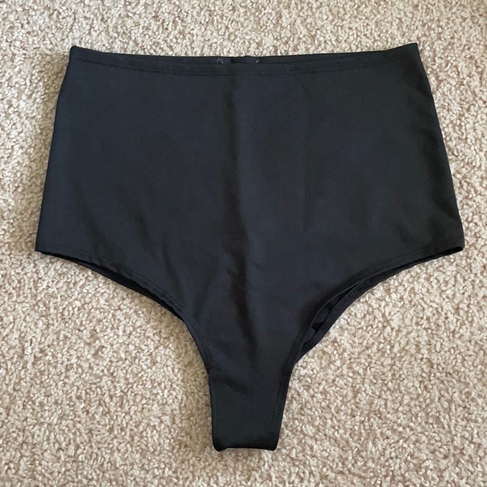 iHeartRaves Black High-Waisted Cheeky Bottoms